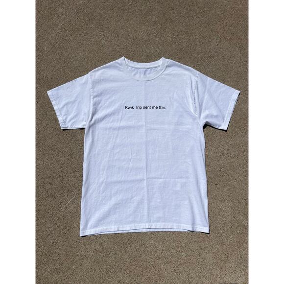 Rare Kwik Trip sent me this. White Unisex Graphic Tee Size Medium - Picture 1 of 4